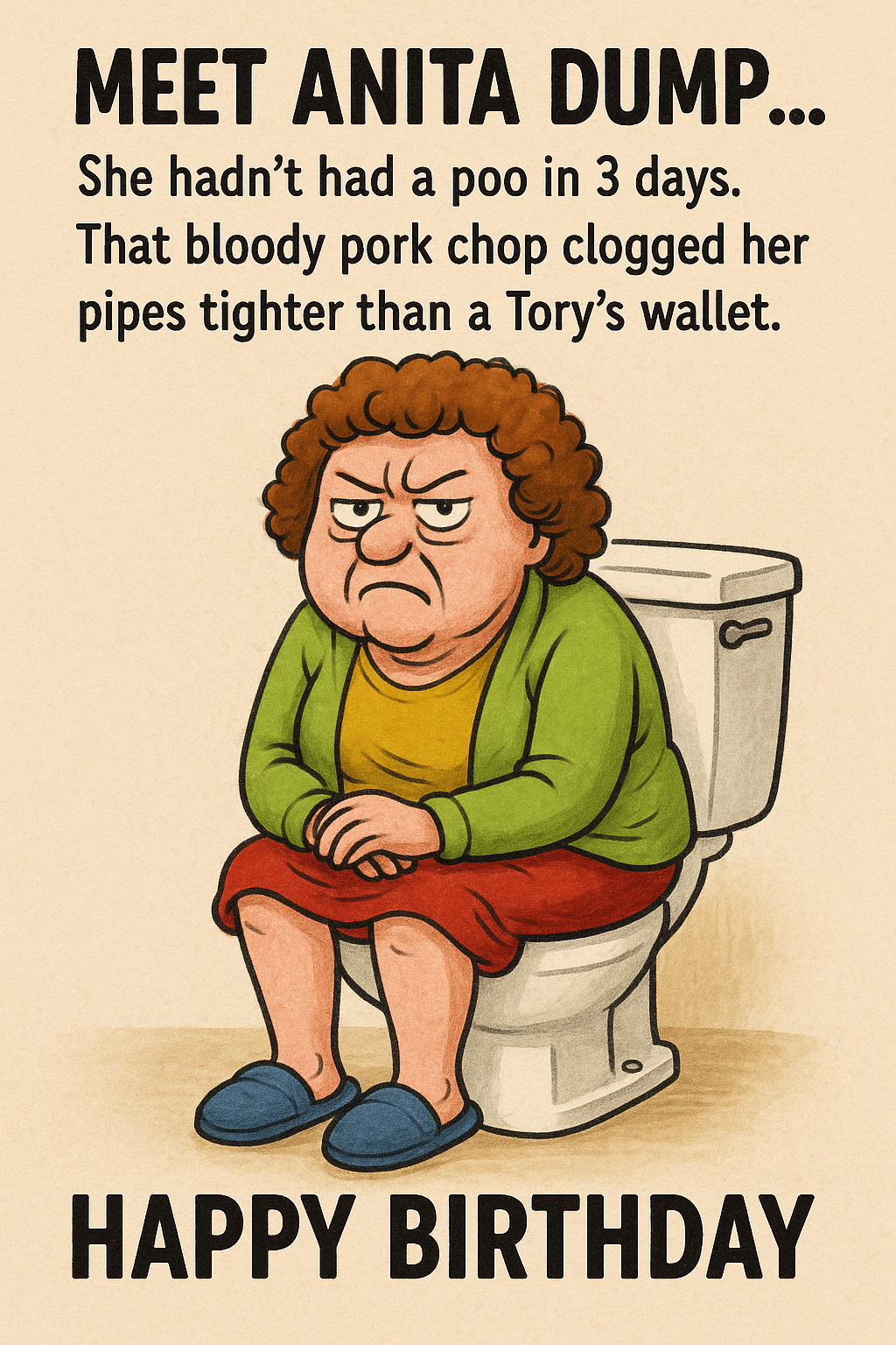 Birthday I Need A Dump name pun