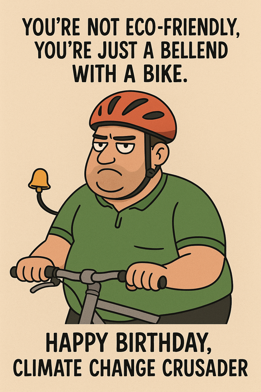 Birthday Cyclist Bellend With A Bike