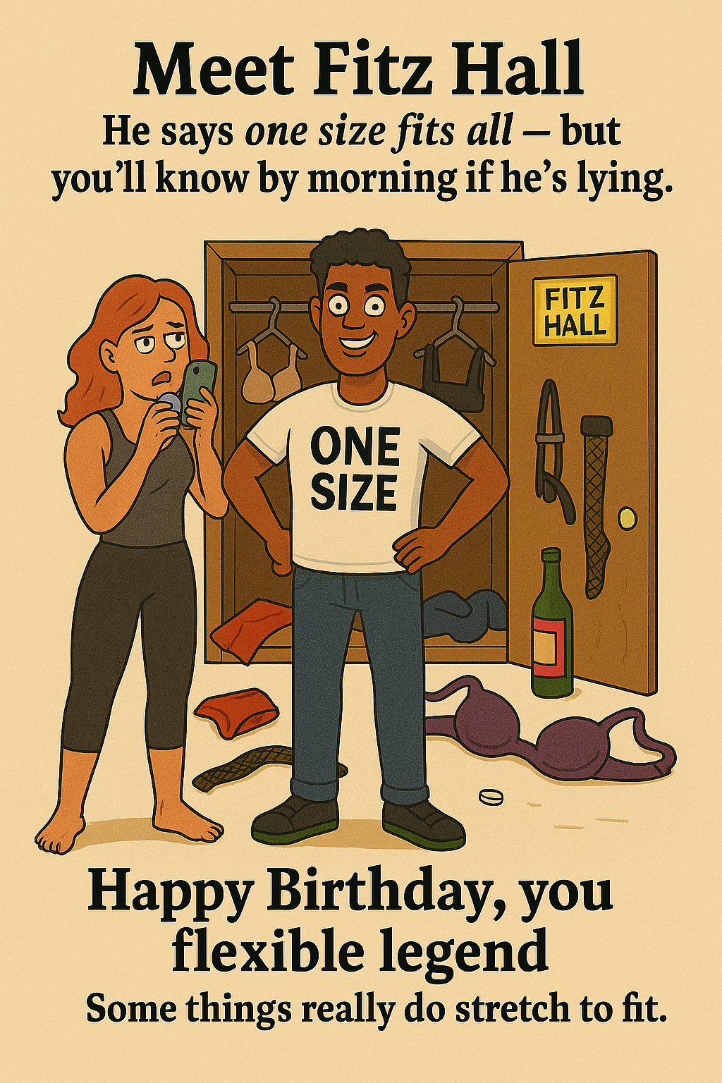 Birthday One Size Fits All name pun