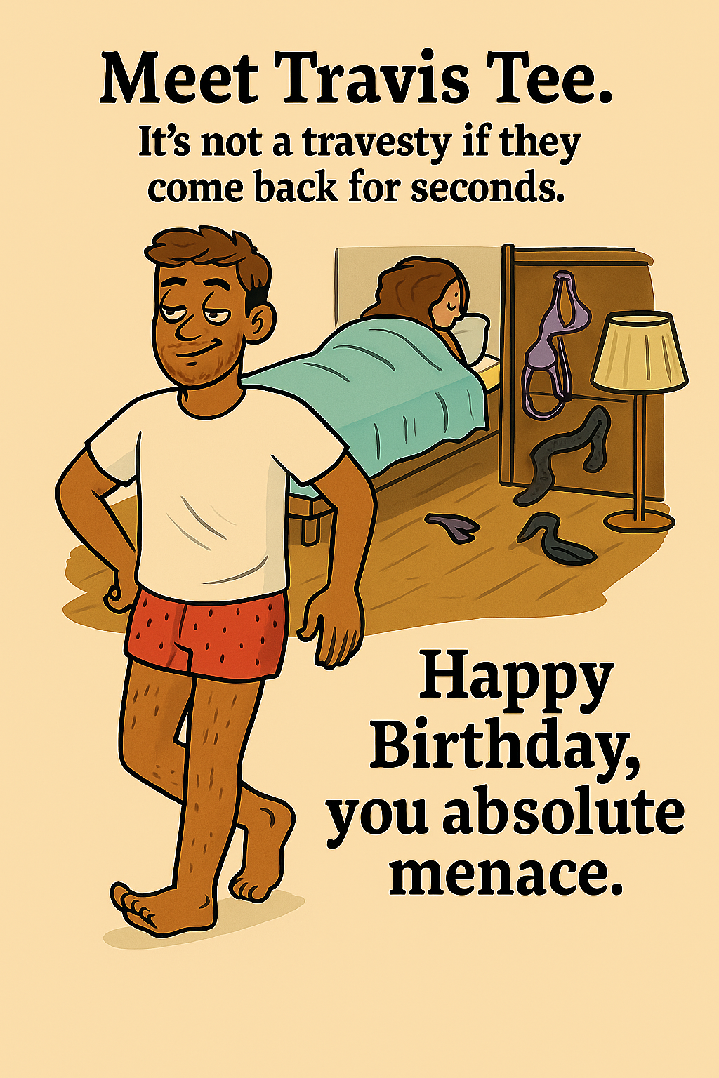 Birthday Travesty name pun