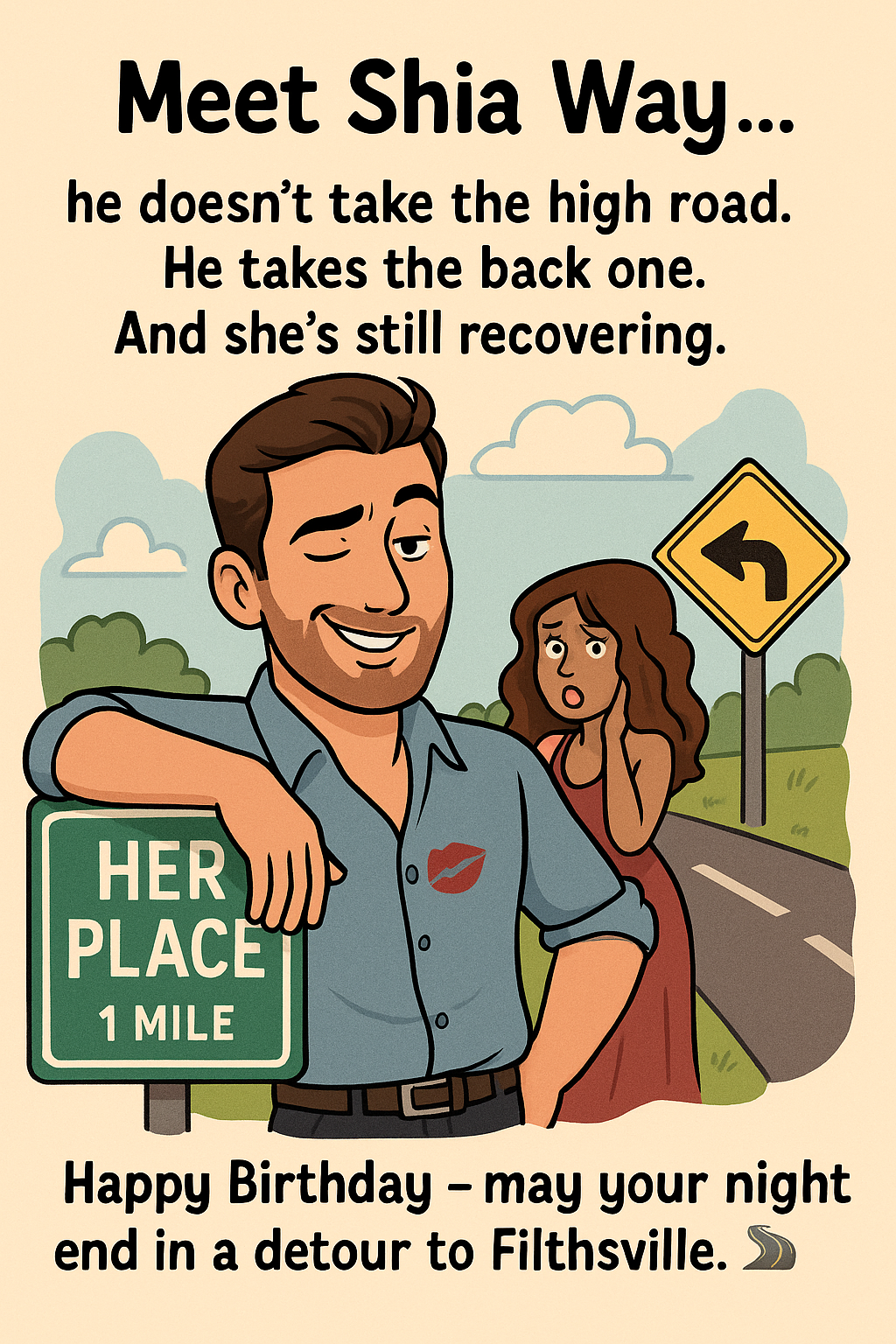 Birthday Shy Away name pun