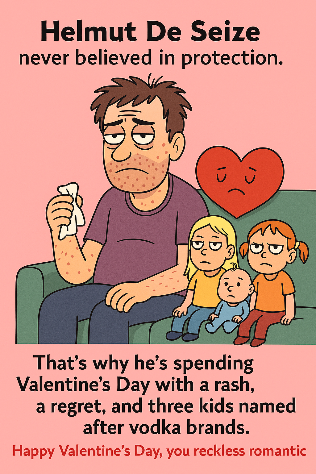 Valentines Day Helmet Disease name pun