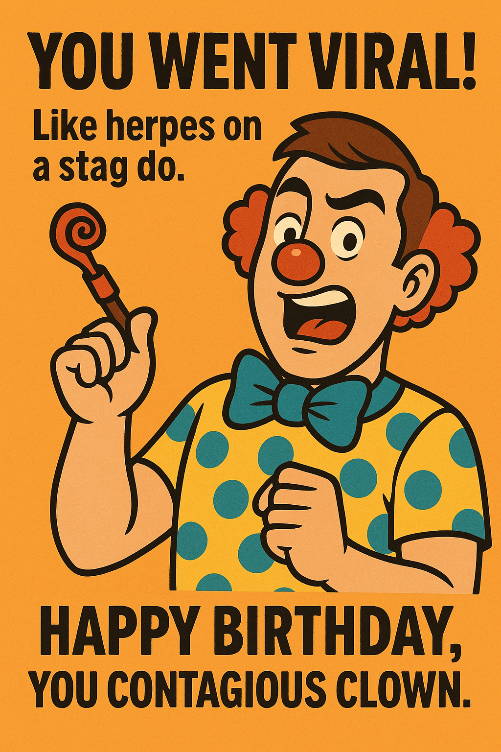 Birthday Contagious Clown